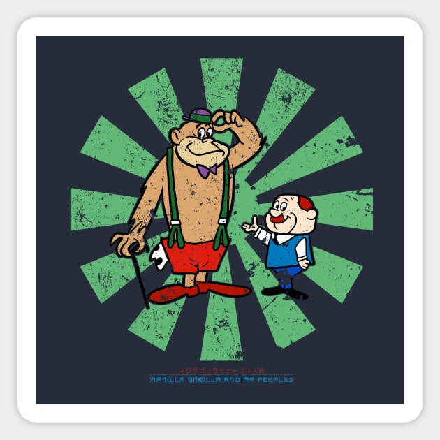 Magilla Gorilla And Mr Peebles Retro Japanese Sticker by Nova5